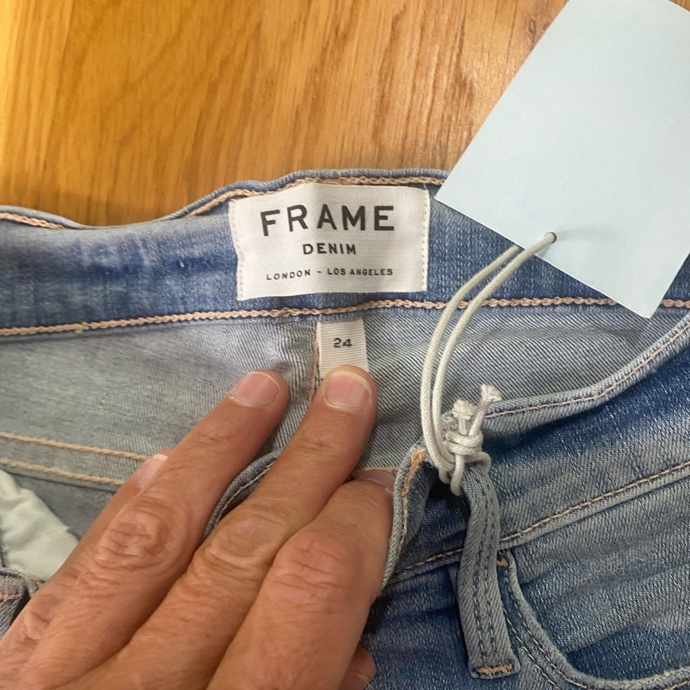 Frame Denim Blue Skinny Jeans Distressed - Picture 3 of 4